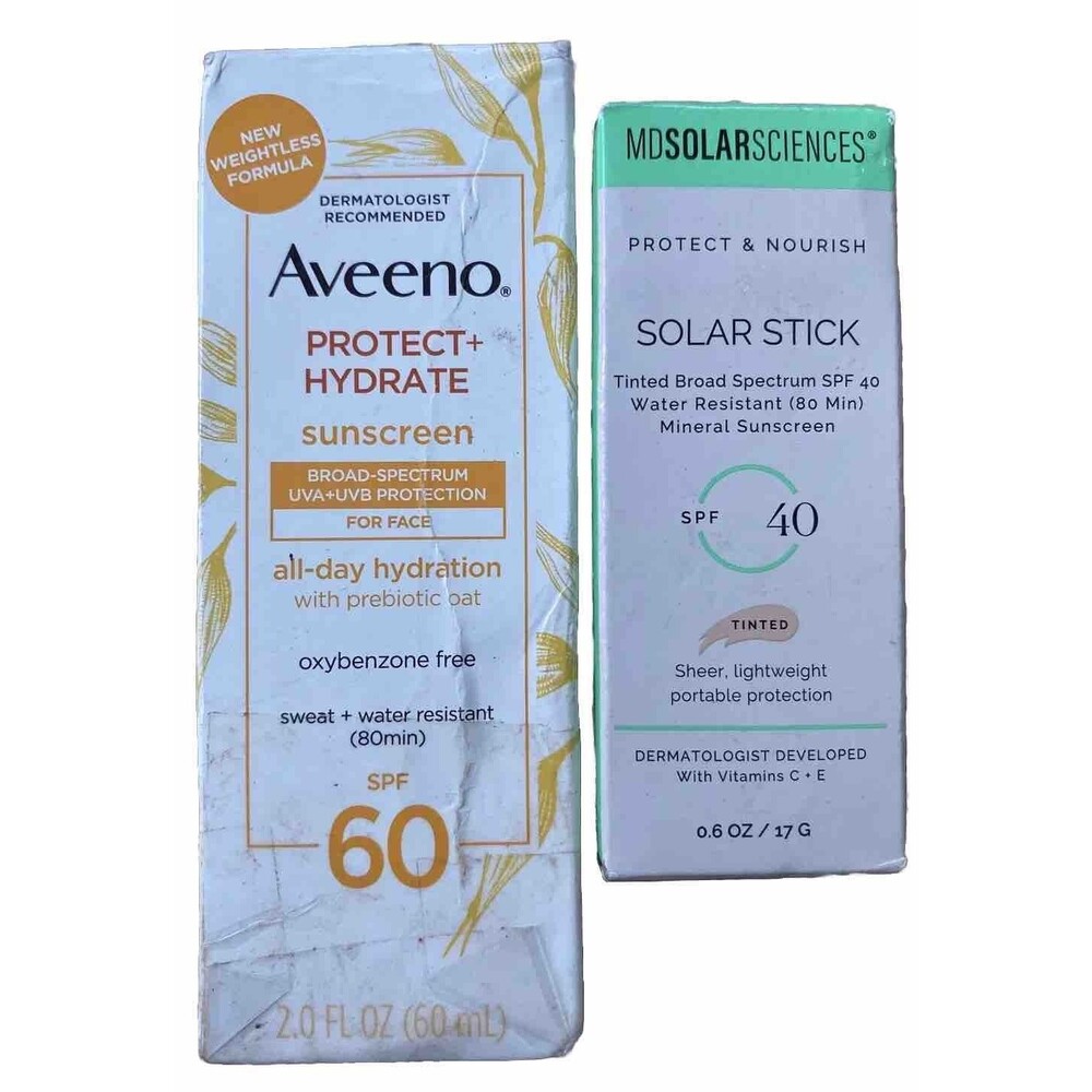 Aveeno Protect Hydrate Moisturizing Face Sunscreen Lotion Solar Stick MDSolar